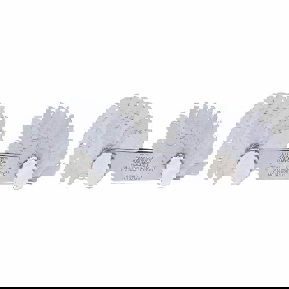 Screw Pitch Gages; Measurement Type: Metric ; Pitch Range (mm): 0.25-7.00 ; Thread Angle (Degrees): 60.00 ; Number of Leaves: 24 ; For Thread Location: External; Internal ; Material: Steel